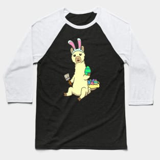 Easter - Cute llama painting Easter eggs Baseball T-Shirt